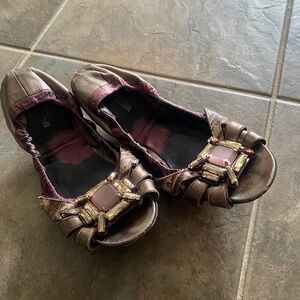 Miu Miu Purple and Gold Flats